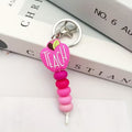 Teacher Appreciation Gift Silicone Abacus Bead Keychain Phone Charm - TEACH Apple Pendant Bag Accessory Car — view 12