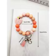 New Cartoon Apple Keychain, Creative Handmade Beaded Pendant Bracelet for Women, Unique Bag Accessory — view 3