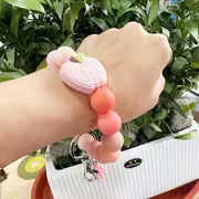 Teacher Appreciation Gift Silicone Abacus Bead Keychain Phone Charm - TEACH Apple Pendant Bag Accessory Car — view 7