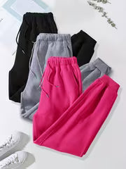 Autumn/Winter Women's Sporty Casual Sweatpants 3pcs Set • Lined and Thickened for Warmth • Suitable for — view 1