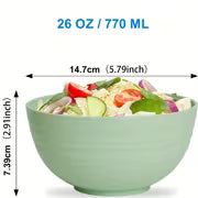 26-Ounce Unbreakable Cereal Bowl, 8pcs Set - Microwave And Dishwasher Safe, Large Lightweight Bowl; Perfect for — view 4