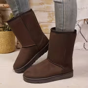 Women's New Solid Color Mid-Calf Boots, Women Shoes — view 3