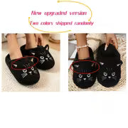 Fashionable New Cat Embroidery Cartoon Comfortable Couple's Indoor Home Slippers, Unisex Silent Slippers Wide — view 5