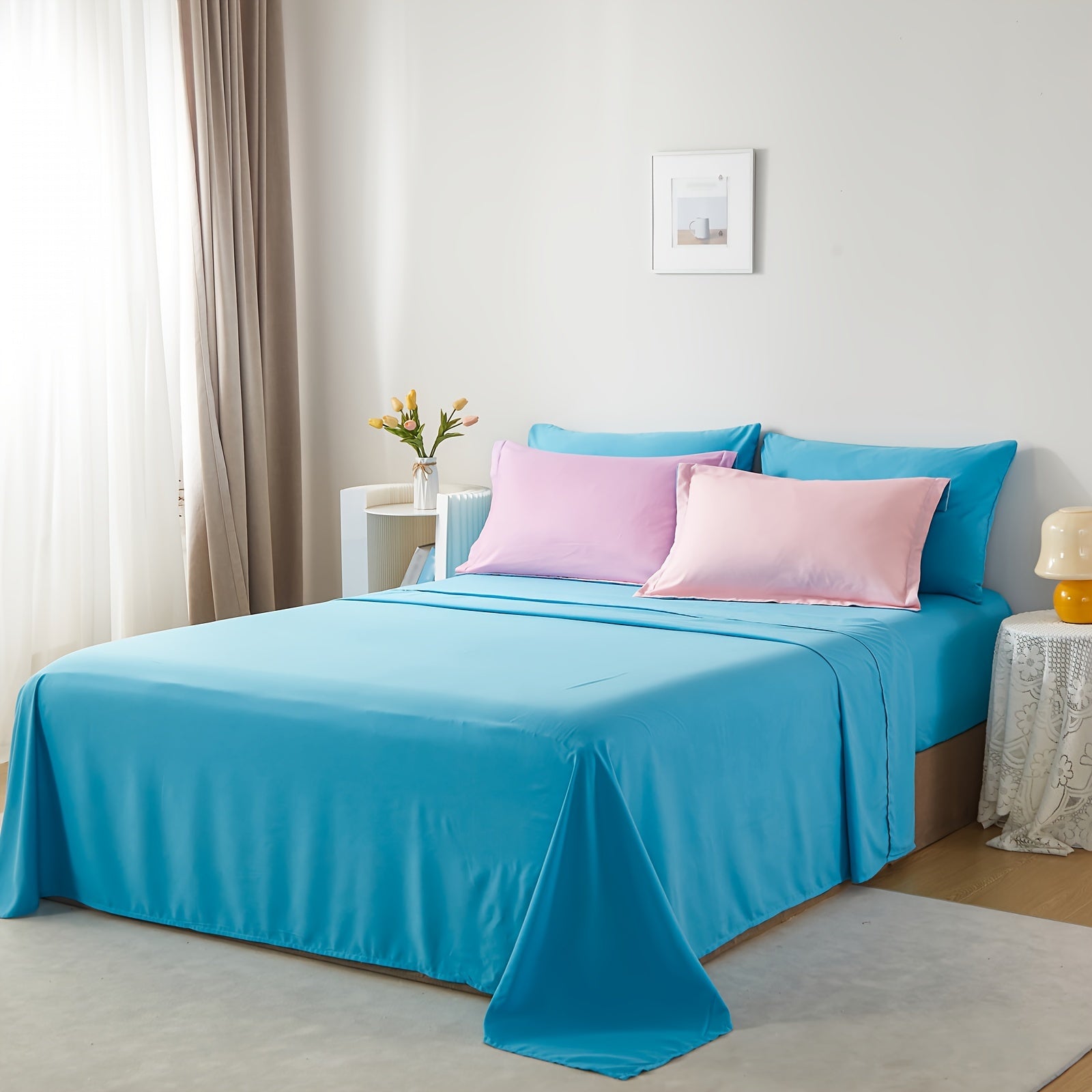 5/7Pcs Rainbow Comforter Sets - Stain-Resistant, Hypoallergenic, And Lightweight Bedding For All Seasons - Twin/Full/Queen/King Size Bed In A Bag With 100% Polyester Filling