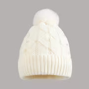 Women'S Plush Hat with Pearl Additions — view 3