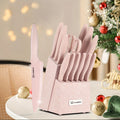 14pcs Professional Stainless Steel Rainbow Titanium Coating Kitchen Knife Set