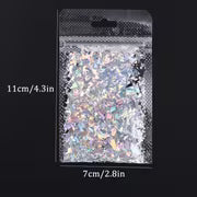 3D Holographic Iridescent Nail Art Glitter Sequins Sparkly Laser Irregular Flakes Manicure Decorations Nails — view 4