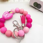 New Cartoon Apple Keychain, Creative Handmade Beaded Pendant Bracelet for Women, Unique Bag Accessory — view 5