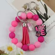 NURSE Day Pink Beaded Keychain with Tassel Charm, Bag Charm, Key and Car Key Anti-Loss Accessory, Gift for — view 7