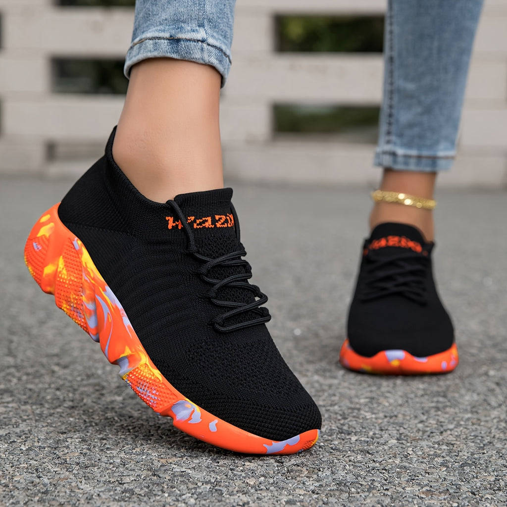 New Fly-Ribbed Mesh Footwear - Trendy Casual Sports Platforms, Low-Top Large-Size Athletic Shoes, Running Footwear, Everyday Shoes