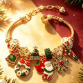Christmas Limited Edition Bead Snake Bracelet, Santa Claus/Christmas Tree/Bell/Snowflake/Wreath/Candy — view 1
