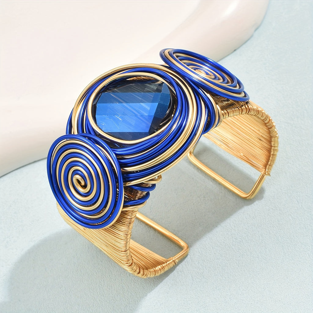 Exquisitely Crafted Bohemian Handmade Open Bangle Bracelet