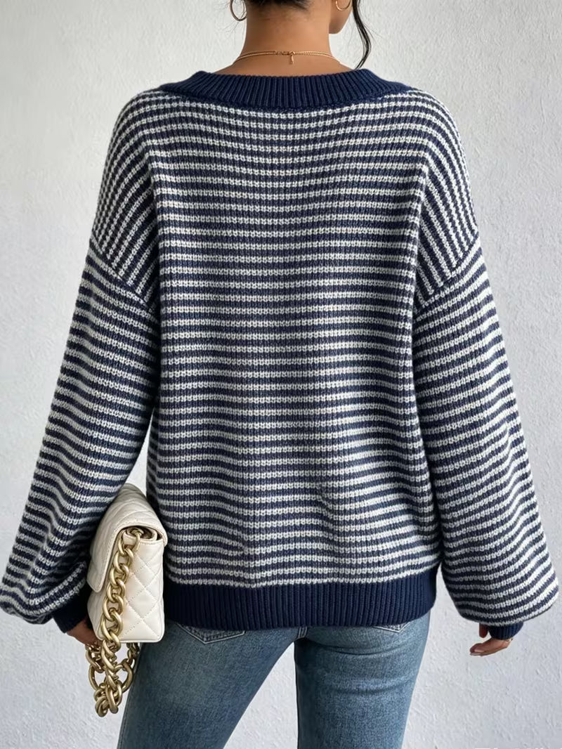 New Autumn/Winter Women's Elegant One-Shoulder Loose Pullover Sweater, Elegant Special Edition — view 6