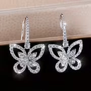 Super Sparkly Dynamic Butterfly Earrings, Vintage-Style Fashionable Stud Earrings, Ear Hook Jewelry — view 2