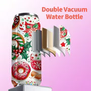Gingerbread Man And Candy Cane, Christmas-Themed, 16.91oz Cup with Lid - Made of 304 Stainless Steel, Reusable — view 2