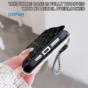 Phone Case: 2D Flat Black Checkered Pattern Flip Cover, Suitable for Samsung Galaxy A02S USA Version, A03 — view 3