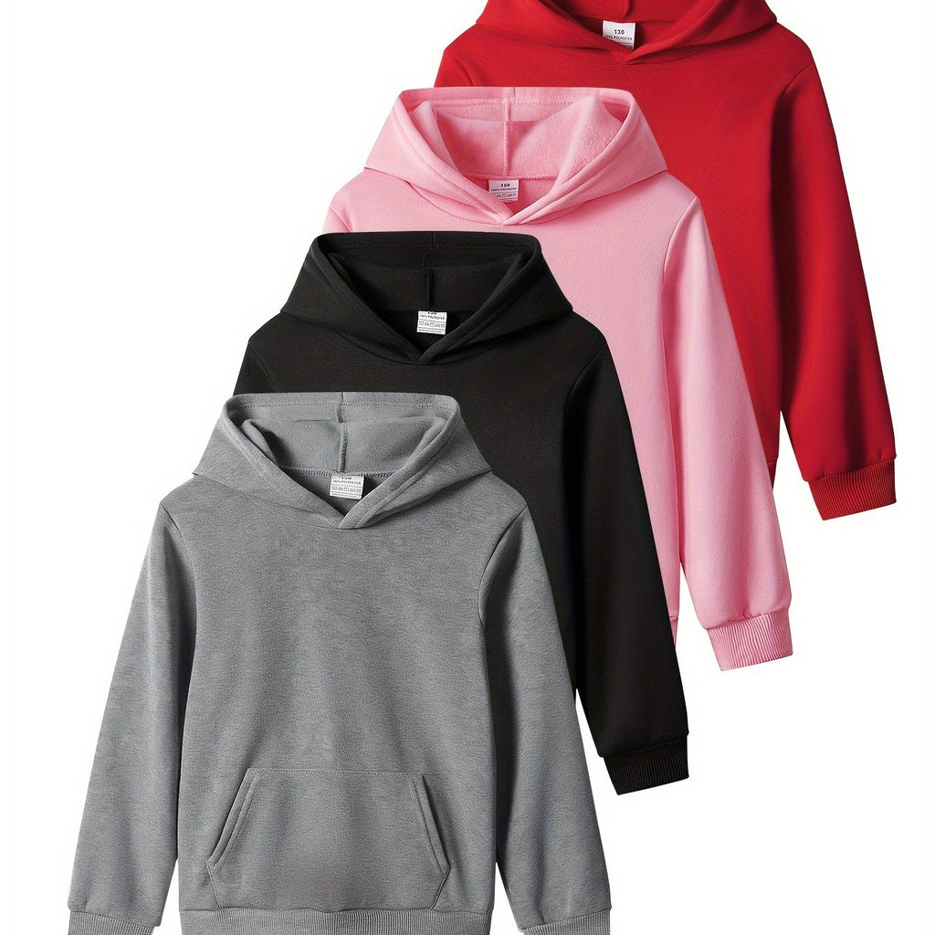 4pcs Set Girls' Long Sleeve Sweatshirt