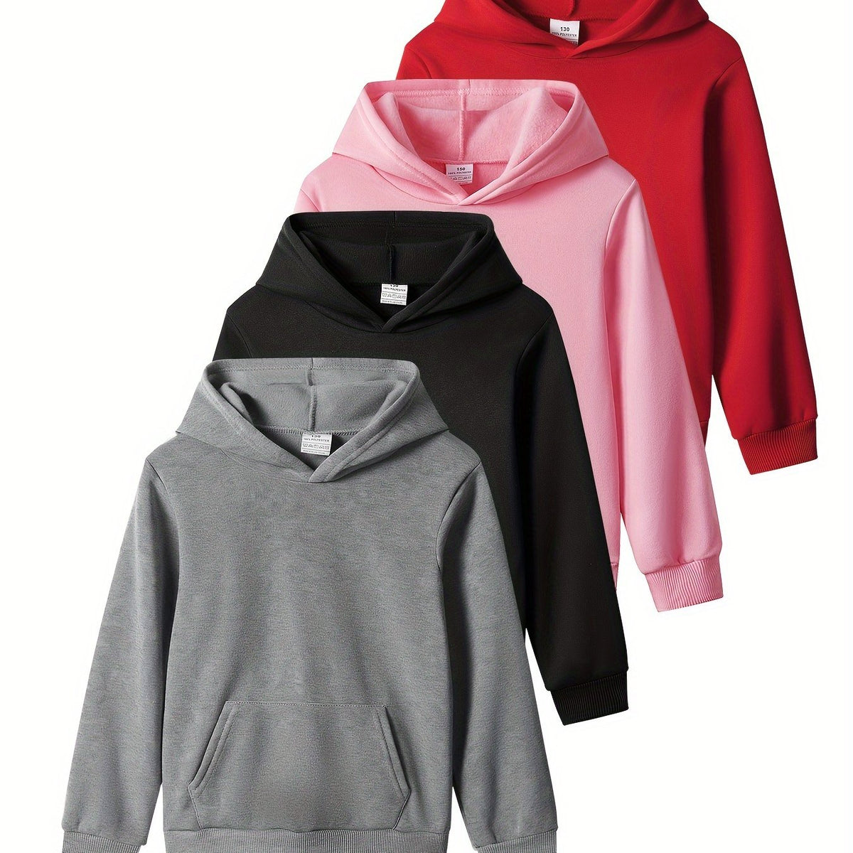 4pcs Set Girls' Long Sleeve Sweatshirt