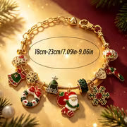Christmas Limited Edition Bead Snake Bracelet, Santa Claus/Christmas Tree/Bell/Snowflake/Wreath/Candy — view 5