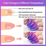 LILYCUTE 0.24oz 3 Layers Thermal Nail Gel Polish Autumn Winter Nude Red Gradient Temperature Color Changing for — view 5