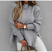 2026 Autumn/Winter Loose Oversized Lazy Style Long Sleeve Pullover Sweater Women&Apos;S Cold Protection Warm — view 3
