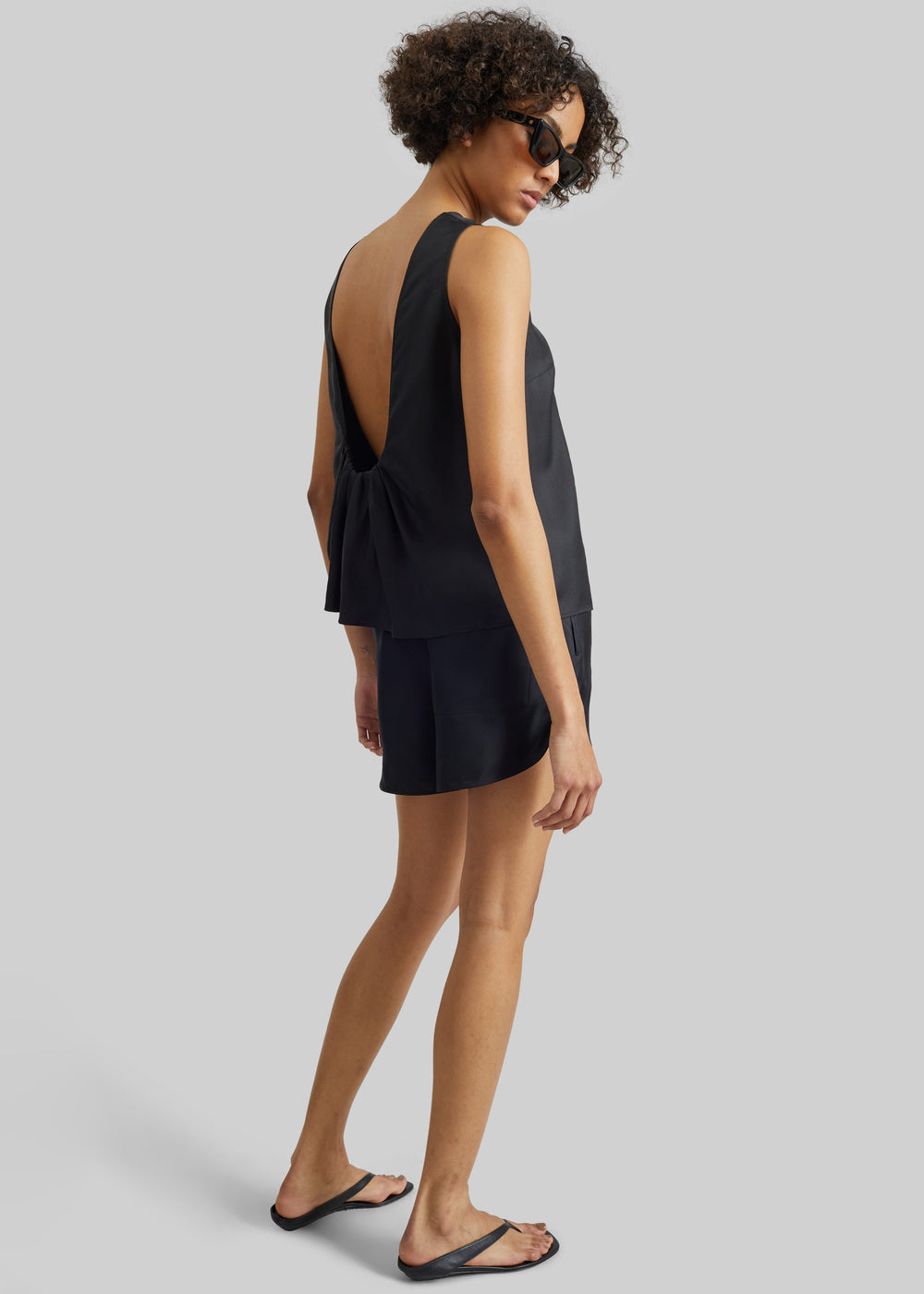The Red You Answer To | Ribbed Lyocell Scoop-Neck Tank, Relaxed Fit