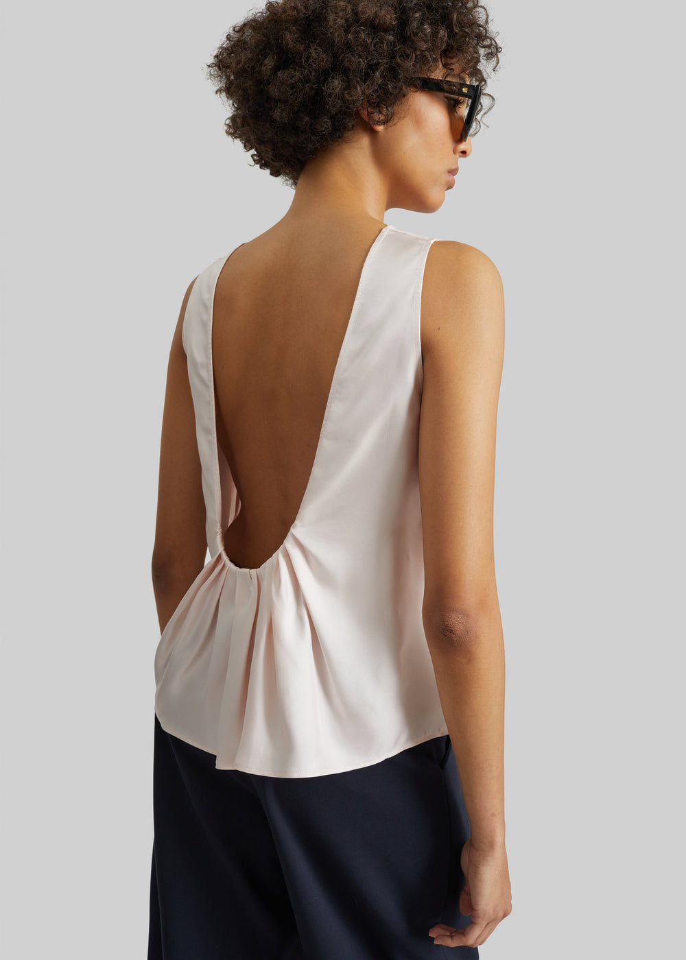 The Red You Answer To | Ribbed Lyocell Scoop-Neck Tank, Relaxed Fit
