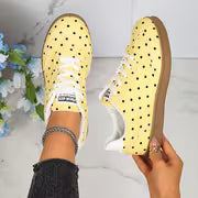 Women'S Fashion Polka Dot Print Casual Sneakers, Lace-Up Design Breathable Non-Stuffy All-Season Wear, Exquisite — view 7