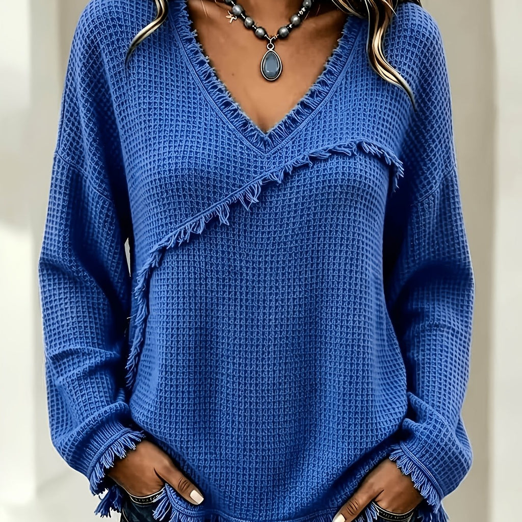 Women'S Autumn And Winter Waffle Top