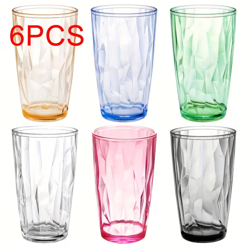 6psc 15oz Water Cups, Unbreakable Tritan Drinking Glasses Shatterproof Acrylic Glasses Drinkware Hard Plastic — view 8