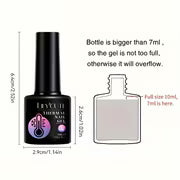 LILYCUTE 0.24oz 3 Layers Thermal Nail Gel Polish Autumn Winter Nude Red Gradient Temperature Color Changing for — view 4