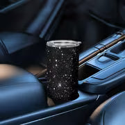 1pc 20Oz Starry Night Sky Pattern Stainless Steel Insulated Travel Mug with Lid, Leakproof And BPA Free, Keeps — view 5