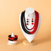 New Premium Design Black and Red Mixed Versatile Women's Necklace in Instagram Style — view 1