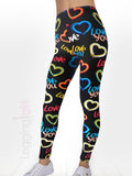 Lovable - Hearts Printed Feathersoft Women's Leggings