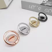 2pcs Phone Metal Finger Ring Buckle for All Mobile Phones Desktop 360 Degree Rotation Back Sticker Holder — view 3