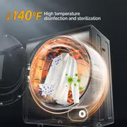1.5/1.8/2.6 Cu.Ft. Portable Dryers for Laundry, Compact Portable Clothes Dryer with Stainless Steel Tub, Dryer — view 9