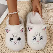 Fashionable New Cat Embroidery Cartoon Comfortable Couple's Indoor Home Slippers, Unisex Silent Slippers Wide — view 7