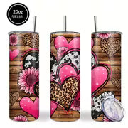 Wild Heart Design Coffee Mug, Stainless Steel Insulated Tumbler with Lid & Straw, Beverage Container & Travel — view 2