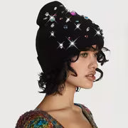 [Versatile Rhinestone Hat] A Versatile Hat Featuring Sparkling Rhinestone Embellishments. Rhinestone Colors — view 3