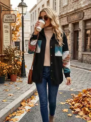 Geographic Print Pocket Corduroy Jacket — view 8
