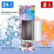 1pc 20Oz Winter Snowman And Colorful Candy Pattern Stainless Steel Insulated Tumbler Coffee Office Travel Mug — view 4