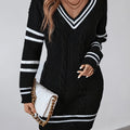Autumn/Winter Women's Elegant Striped Color-Block Pullover