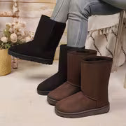 Women's New Solid Color Mid-Calf Boots, Women Shoes — view 2