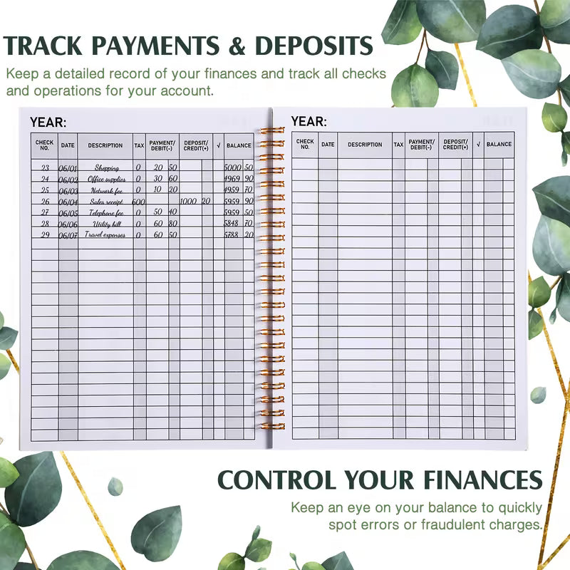 Receipts, Kept | 4pc Marble Accounting Ledger Books, Spiral Bound, 200 Sheets Total