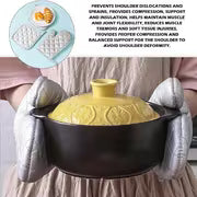 4Pcs Oven Mitts with Pot Holders， Heat Resistant Cotton Microwave Gloves， Kitchen Mitts for Baking Cooking BBQ — view 5