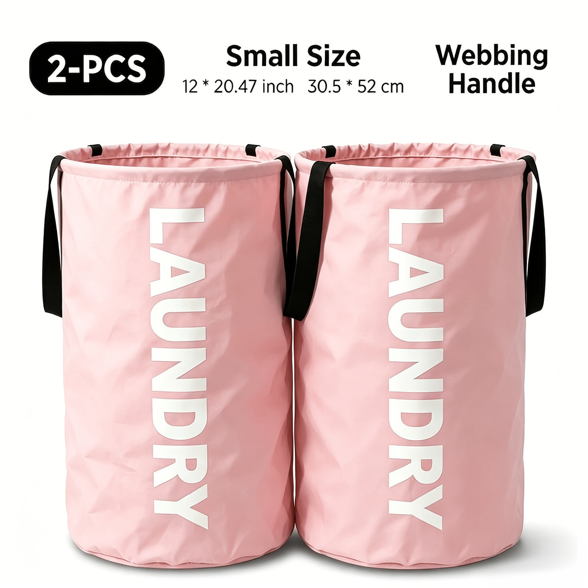 2pcs Extra Large Capacity Laundry Basket Set - Heavy Duty