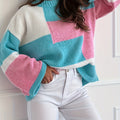 New Fashion Elegant Women's Color Block Patchwork