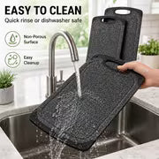 3pcs Cutting Board, Non-Slip Kitchen Chopping Boards with Juice Groove-Friendly, & Easy, Durable Boards for — view 5