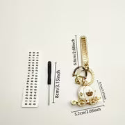 [Charming Inlaid Number Plate] Sparkling Alloy Diamond Pumpkin Carriage Keychain | Enchanting Anime Music Themed — view 2