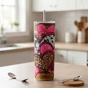 Wild Heart Design Coffee Mug, Stainless Steel Insulated Tumbler with Lid & Straw, Beverage Container & Travel — view 8